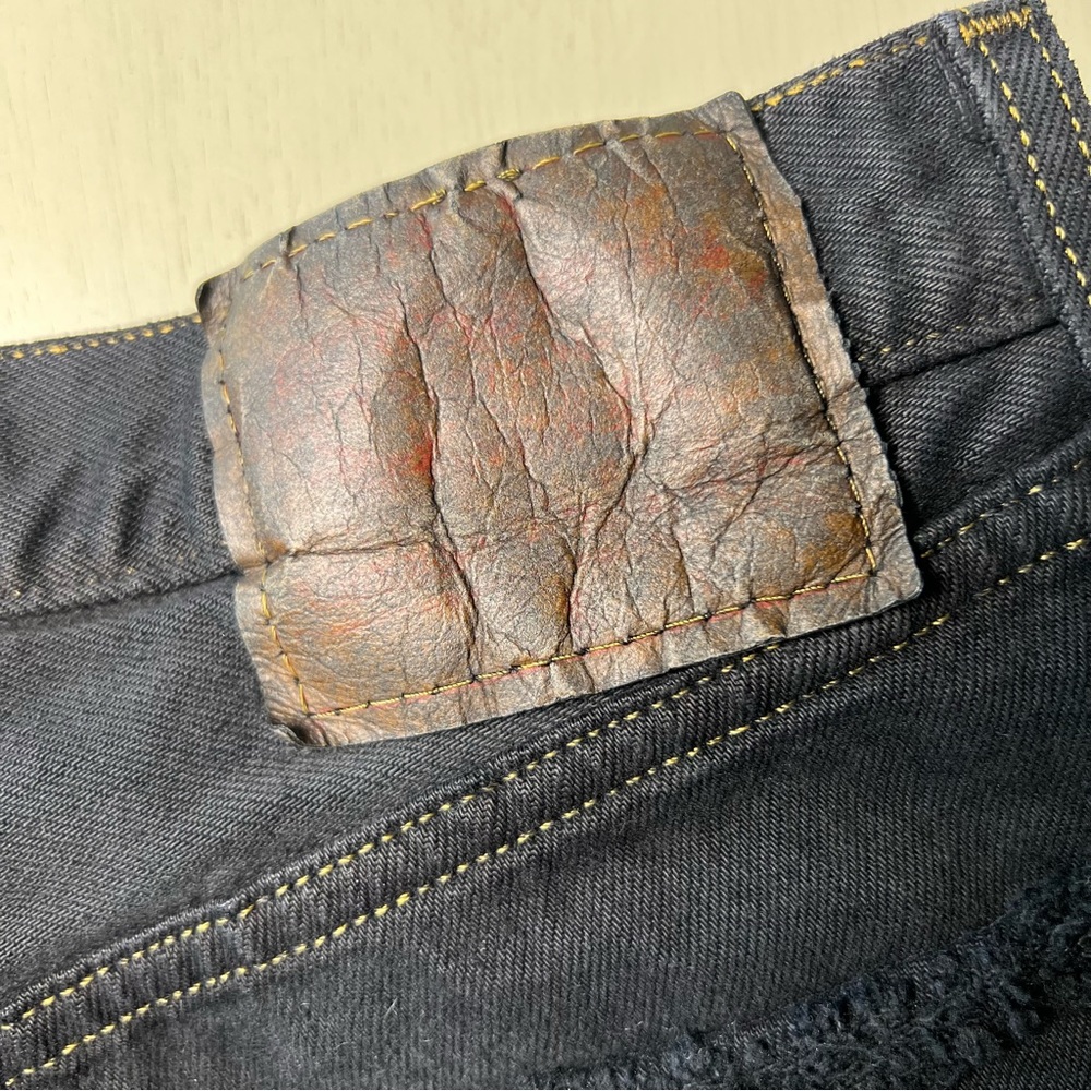 Levi’s Vintage High Rise Black Denim Cut-Off Shorts Distressed Waist 15 S/M Y2K - Picture 7 of 7